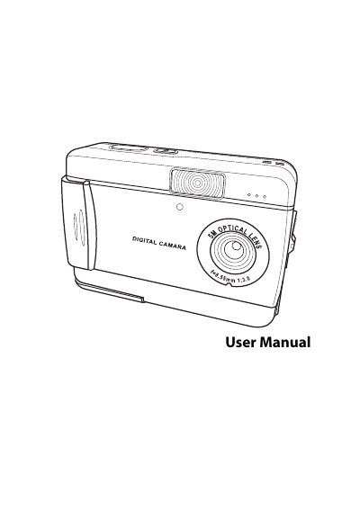 Digital Camera User Manual - cover page