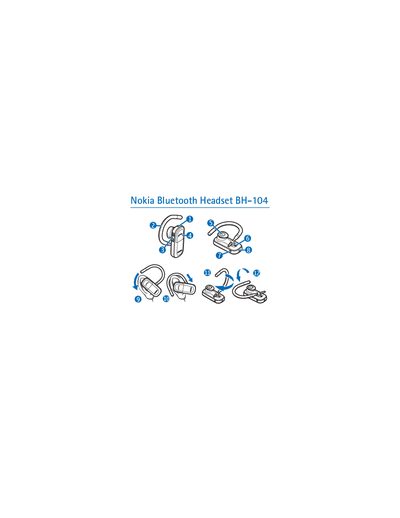 Nokia BH-104 Bluetooth Headset User Manual - cover page