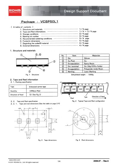ROHM VCSP50L1 Design Support Document - cover page