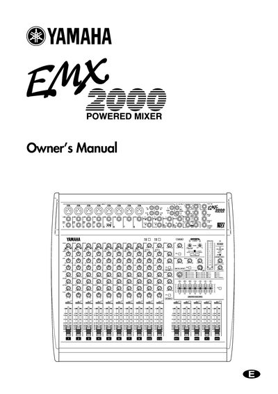 Yamaha EMX2000 Powered Mixer Owner's Manual - cover page