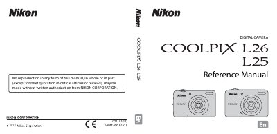 Nikon COOLPIX L26 L25user manual - cover page