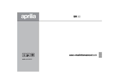 Aprilia SR 50 Maintenance and Use Booklet - cover page