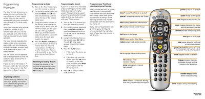 Universal Electronics Moxi Remote User Manual - cover page