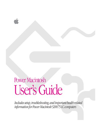 Apple Power Macintosh 5200/75 LC User's Guide - cover page