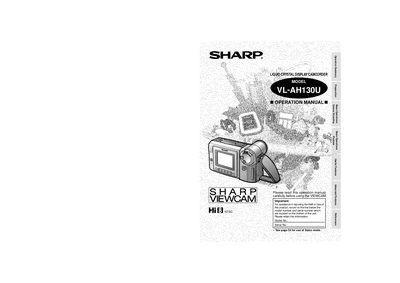 Sharp VL-AH130U Camcorder Operation Manual - cover page