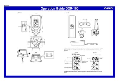 CASIO DQD-100 operating instructions
