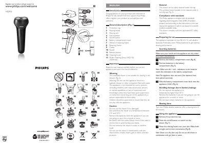 Philips HQ902 Electric Shaver User Guide - cover page