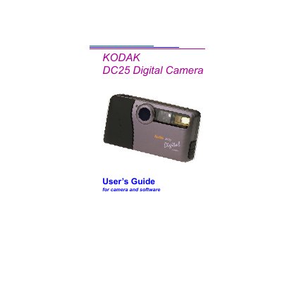 Kodak DC25 Digital Camera User Manual - cover page