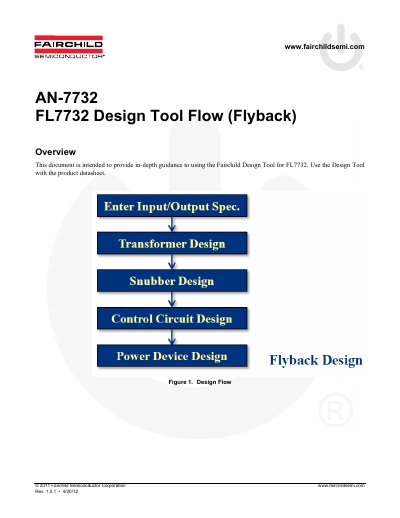 Fairchild FL7732 Design Tool Flow (Flyback) Application Note