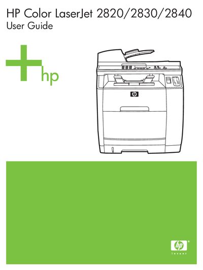 HP Color LaserJet 2820/2830/2840 User Guide