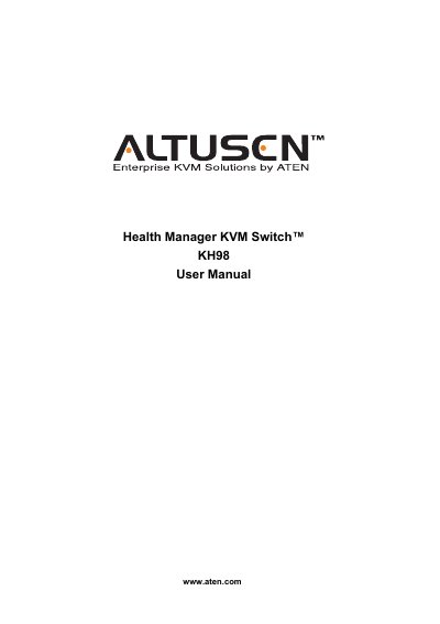 ATEN KH98 User Manual - cover page