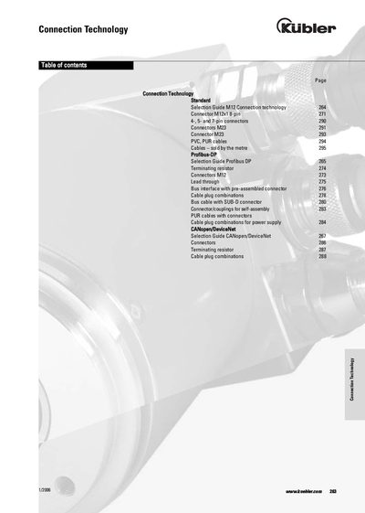 Kuebler M12 Connection Technology Selection Guide - cover page