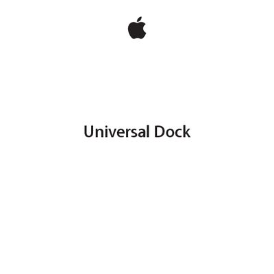 Apple Universal Dock User Guide - cover page