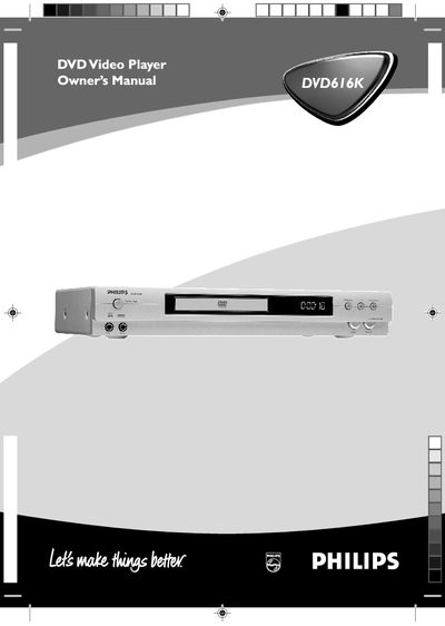 Philips DVD616K DVD Player User Manual - cover page
