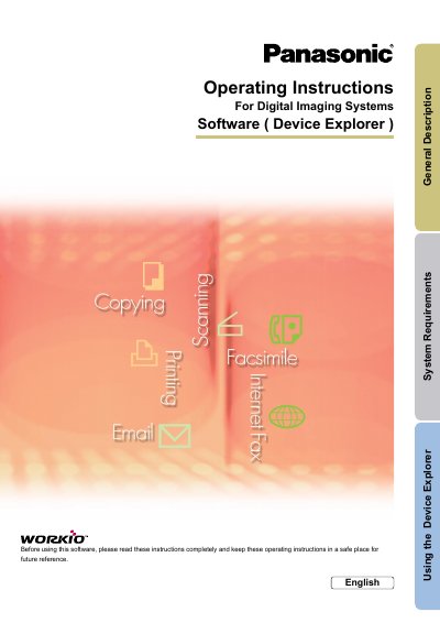 Panasonic Device Explorer Operating Instructions - cover page
