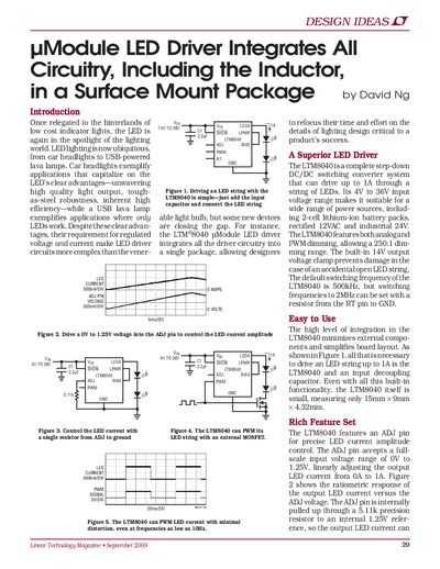 Analog Devices LTM8040 LED Driver Module Data Sheet