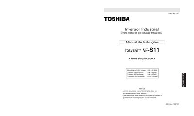 Toshiba VF-S11 Industrial Inverter Installation Guide - cover page