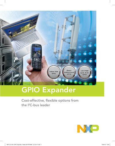 NXP GPIO Expander Product Leaflet - cover page