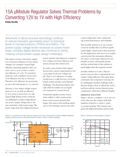 Analog Devices LTM4627 µModule Regulator Datasheet - cover page