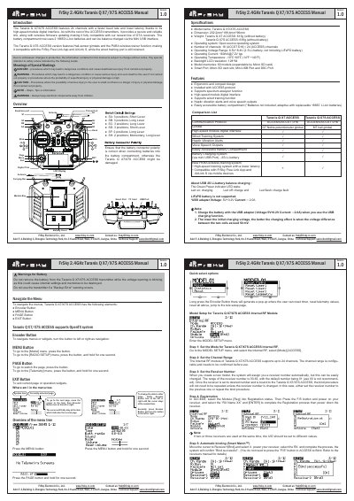 FrSky Taranis Q X7/X7S ACCESS User Manual