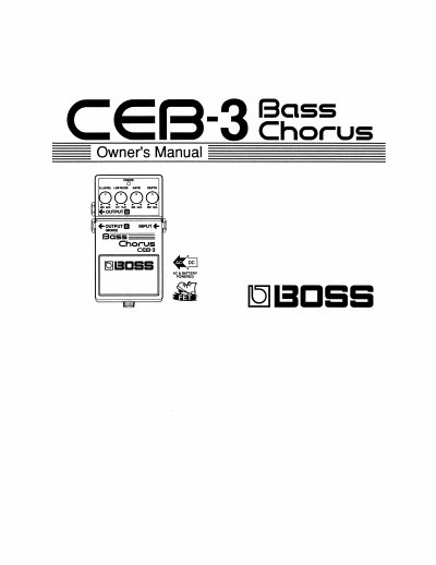 BOSS CEB-3 Bass Chorus Owner's Manual - cover page