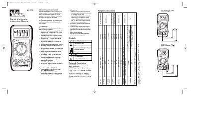 IDEAL 61-310 Resi-Pro Multimeter Instruction Manual - cover page