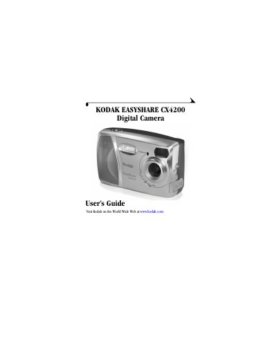 Kodak EasyShare CX4200 Digital Camera User's Guide