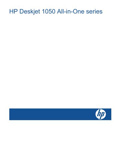 HP Deskjet 1050 All-in-One User Manual