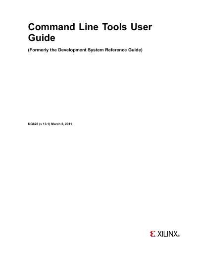 Xilinx Command Line Tools User Guide - cover page
