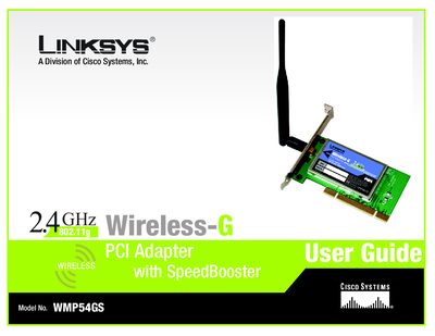 Linksys WMP54GS User Manual - cover page