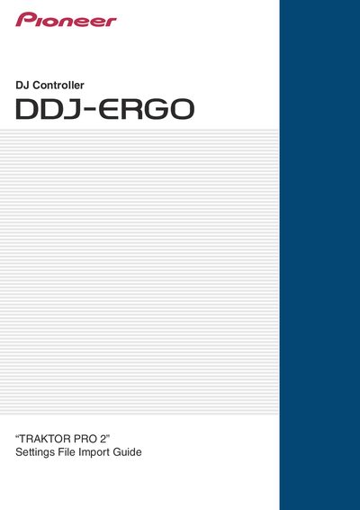 Pioneer DDJ-ERGO Settings File Import Guide - cover page