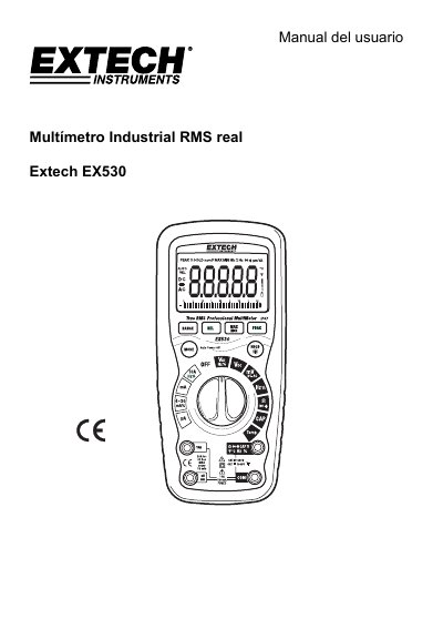 Extech EX530 Industrial True-RMS Multimeter User Manual