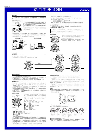 Casio 5064 User Manual - cover page