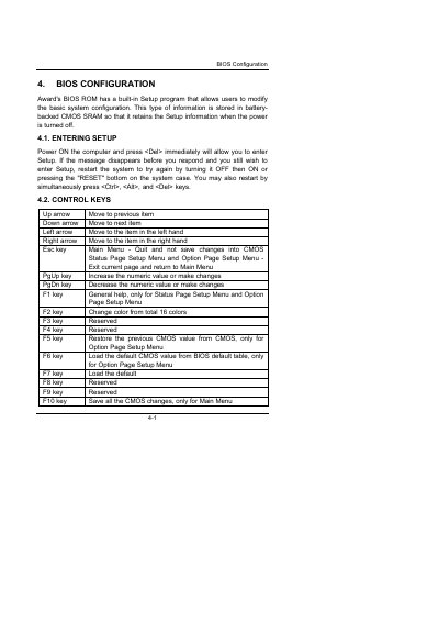 Award 6VA7 BIOS Configuration Manual - cover page