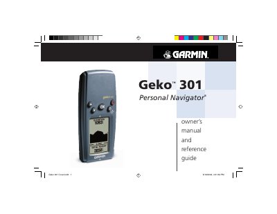 Garmin Geko 301 Owner's Manual - cover page