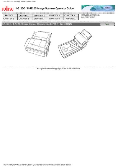 Fujitsu fi-5120C / fi-5220C Image Scanner Operator Guide - cover page