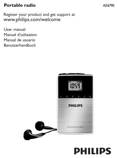 Philips AE6790 Portable Radio User Manual - cover page