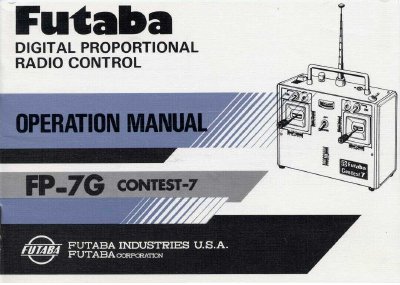 Futaba FP-7G CONTEST-7 Transmitter and Receiver User Manual - cover page