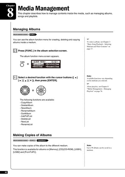 Yamaha Disklavier E3 Media Management Chapter - cover page