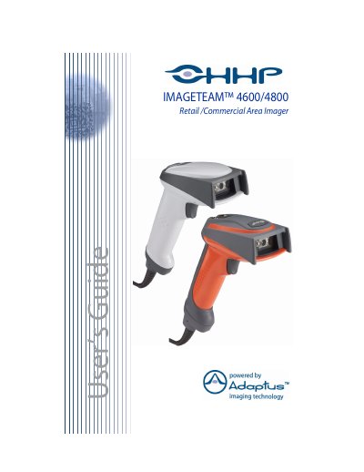Hand Held Products IT4600/4800 Retail/Commercial Area Imager User's Guide - cover page