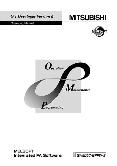 Mitsubishi Electric SW6D5C-GPPW-E Operating Manual - cover page