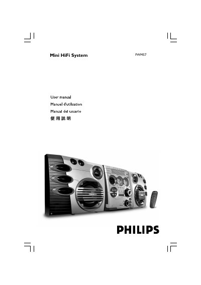 Philips FWM57 Mini HiFi System User Manual - cover page