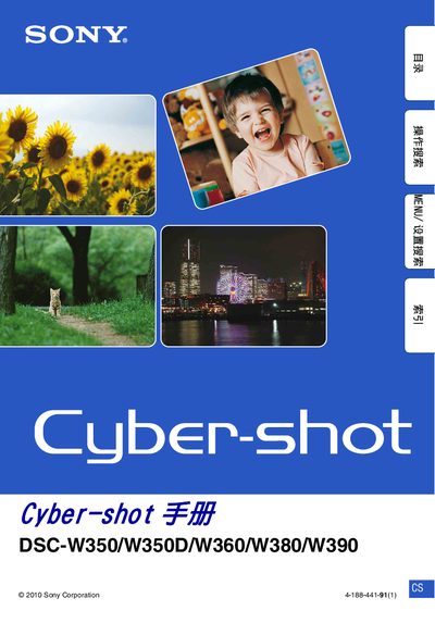 Sony DSC-W350/W350D/W360/W380/W390 Cyber-shot User Manual