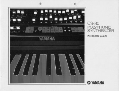 Yamaha CS-80 Polyphonic Synthesizer Instruction Manual