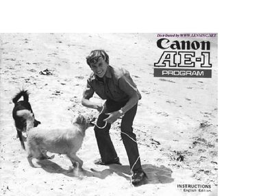 Canon AE-1 Camera User Manual - cover page