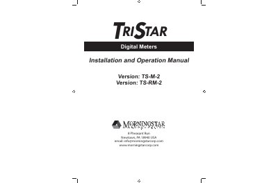 Morningstar TS-M-2 / TS-RM-2 TriStar Meter User Manual
