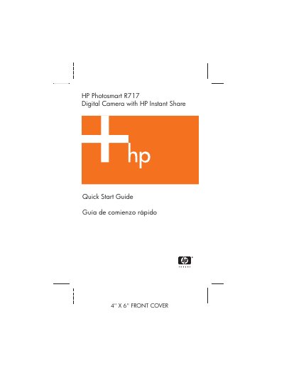 HP Photosmart R717 Digital Camera Quick Start Guide - cover page