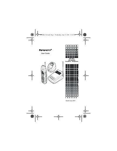 Panasonic VB-44240A Cordless Telephone User Guide - cover page