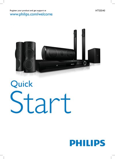 Philips HTS5540 Home Theater User Manual - cover page
