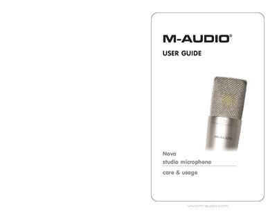 M-Audio Nova Studio Microphone User Guide - cover page